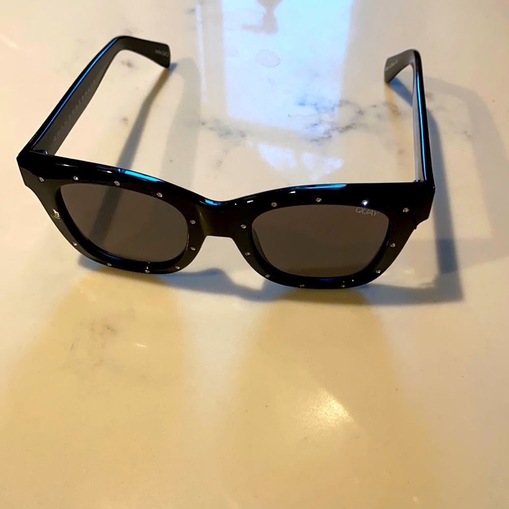 Quay Australia black sunglasses with rhinestone